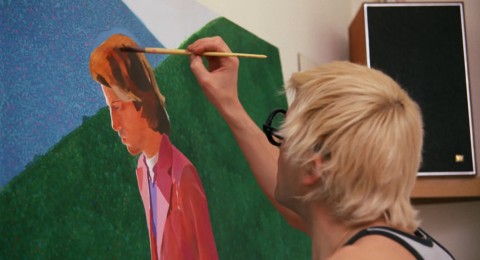 Hockney painting A Bigger Splash copy