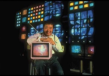 Nam June Paik and many monitors