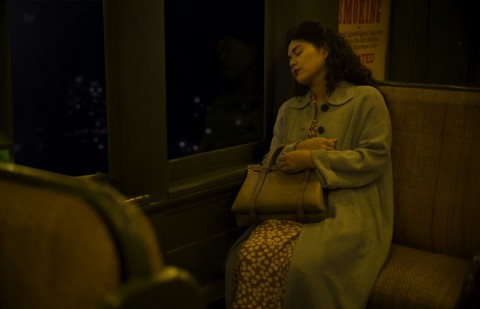 woman+in+train